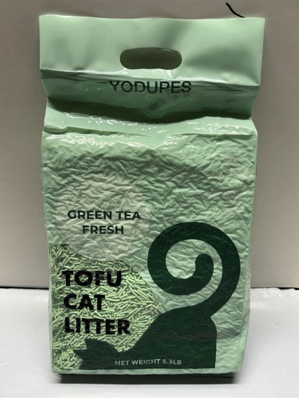 Tofu Cat Litter Green Tea 5.3LB Natural Flushable Dust Free Clumping